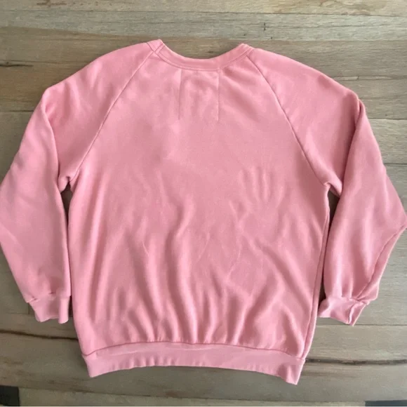 Aviator Nation Heart Embroidery Sweatshirt in Petal Pink Size XXL 🌸 - Picture 3 of 12